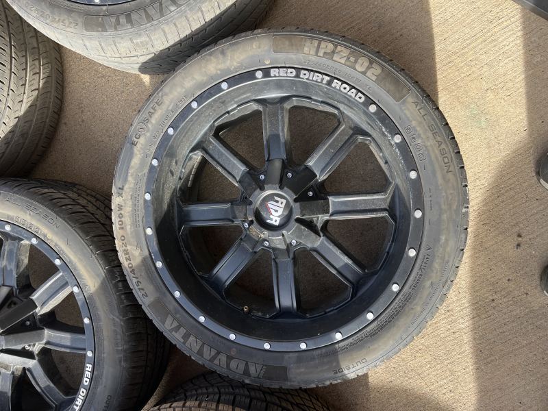 275/40/20 ADVANTA HPZ-02 WITH RED DIRT ROAD WHEELS 